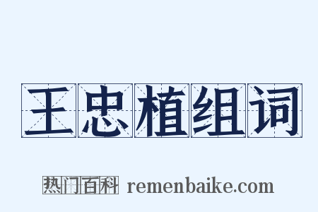 王忠植组词是什么意思的图片